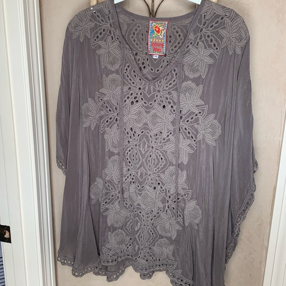 Johnny Was Embroidered Poncho